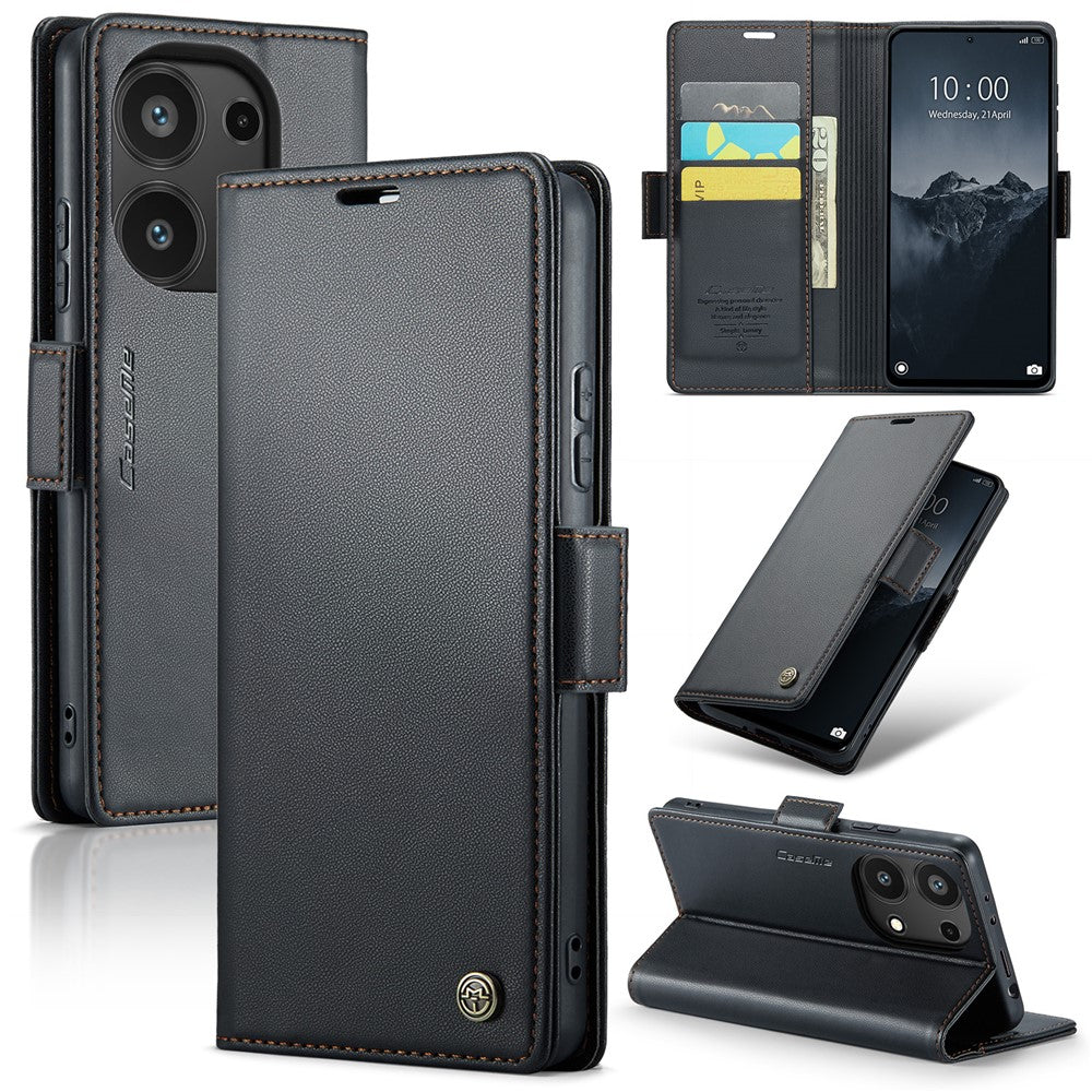 CASEME For Xiaomi Redmi Note 13 Pro 4G Case  023 Series RFID Blocking Leather Wallet Stand Phone Cover
