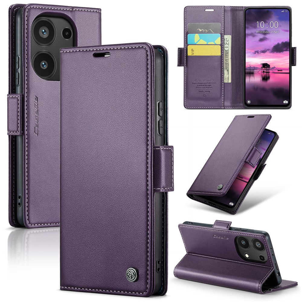 CASEME For Xiaomi Redmi Note 13 Pro 4G Case  023 Series RFID Blocking Leather Wallet Stand Phone Cover