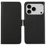 ABEEL For iPhone 18 Pro / 17 Pro Case Litchi Texture Leather RFID Blocking Phone Cover