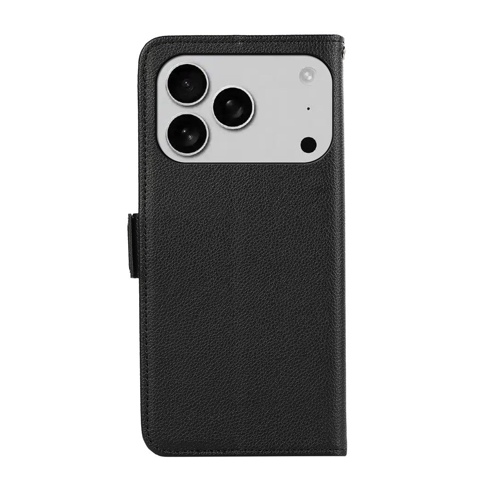ABEEL For iPhone 18 Pro / 17 Pro Case Litchi Texture Leather RFID Blocking Phone Cover