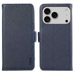 ABEEL For iPhone 18 Pro / 17 Pro Case Litchi Texture Leather RFID Blocking Phone Cover