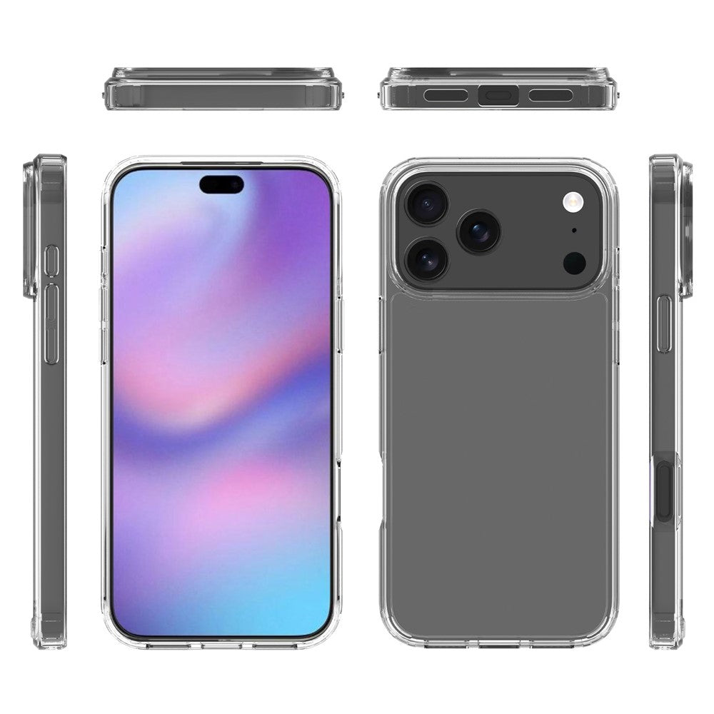 For iPhone 17 Pro Max Clear Case TPU + Acrylic Shockproof Phone Back Cover