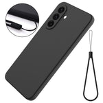 For Samsung Galaxy F56 5G  /  M56 5G Liquid Silicone Case Phone Back Cover with Hand Strap