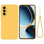 For Samsung Galaxy F56 5G  /  M56 5G Liquid Silicone Case Phone Back Cover with Hand Strap