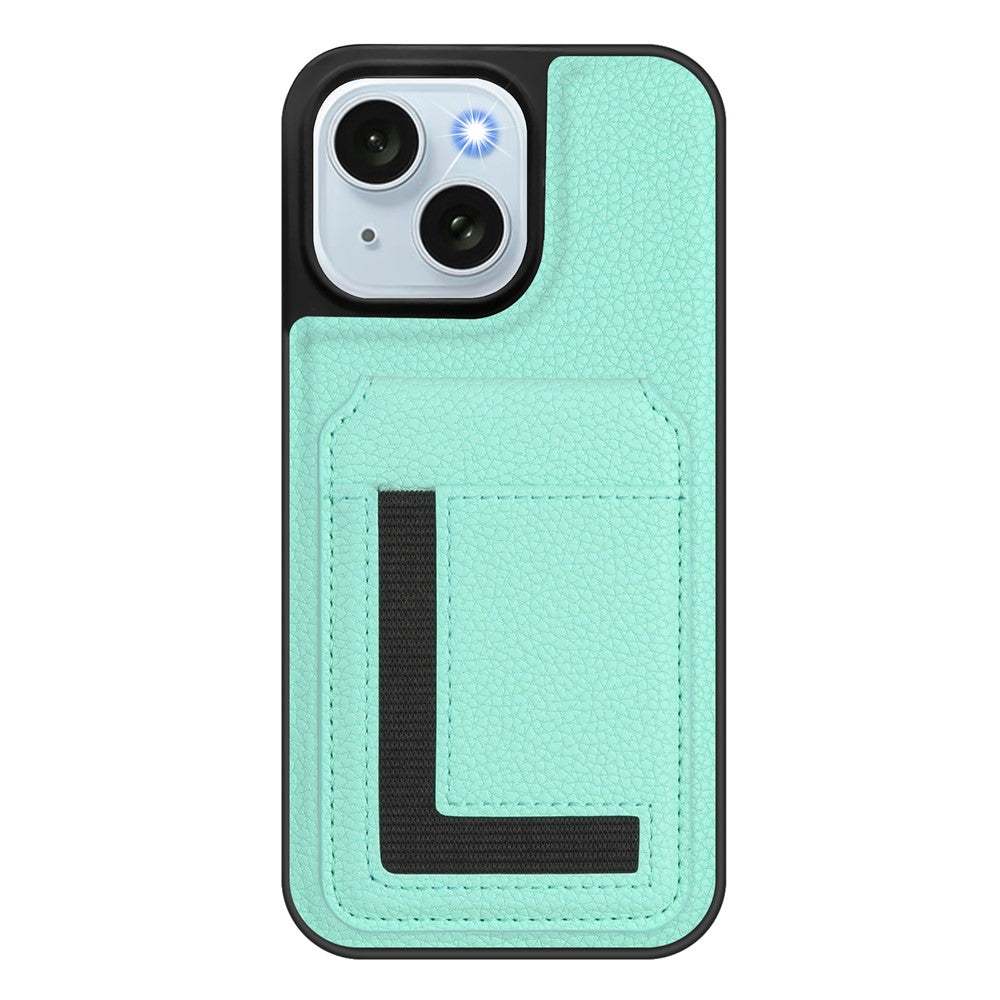 Magnetisk Cover til iPhone 15 TPU + PU-læder Bagcover til telefon med aftagelig kortholder