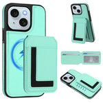 Magnetisk Cover til iPhone 15 TPU + PU-læder Bagcover til telefon med aftagelig kortholder