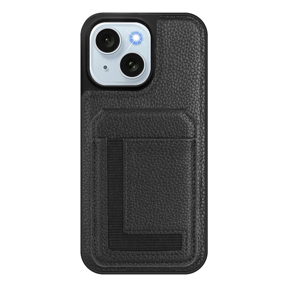 Magnetisk Cover til iPhone 15 TPU + PU-læder Bagcover til telefon med aftagelig kortholder