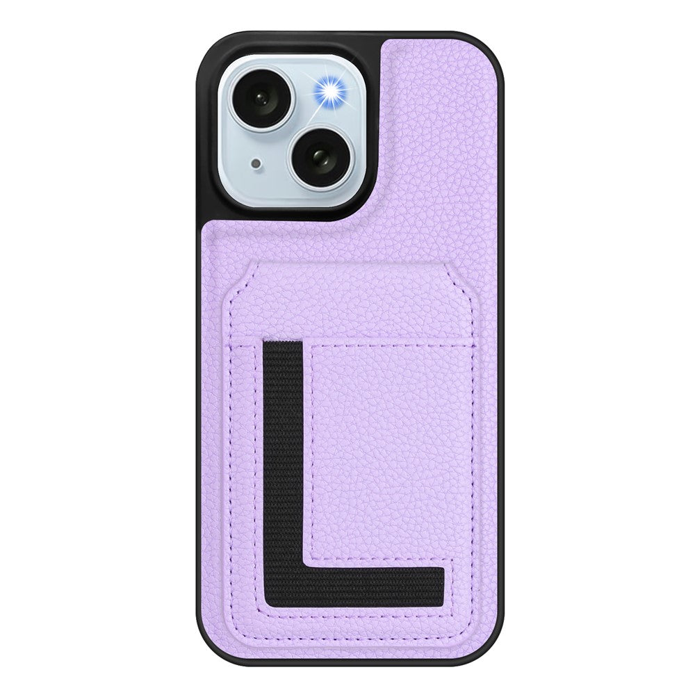 Magnetisk Cover til iPhone 15 TPU + PU-læder Bagcover til telefon med aftagelig kortholder