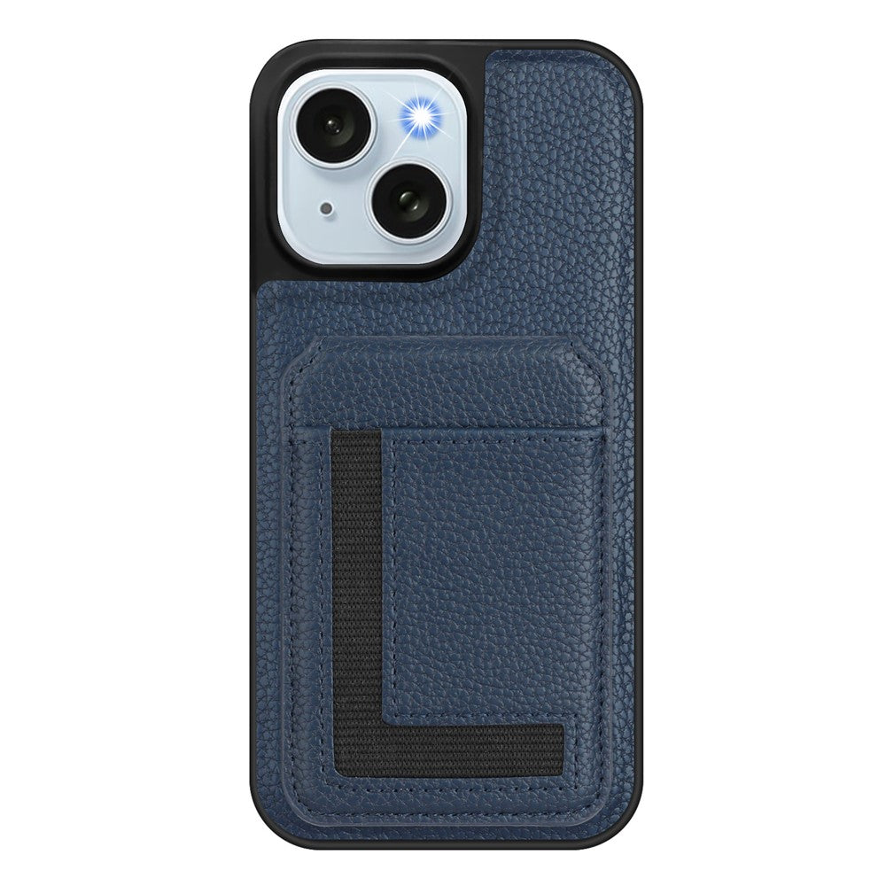 Magnetisk Cover til iPhone 15 TPU + PU-læder Bagcover til telefon med aftagelig kortholder