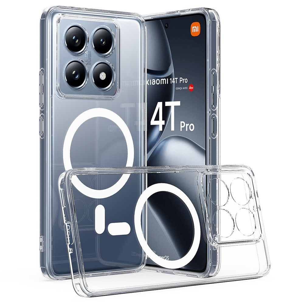 Xiaomi 14T Pro Genomskinligt Magnetiskt mobilskal TPU + Akryl Bakstycke