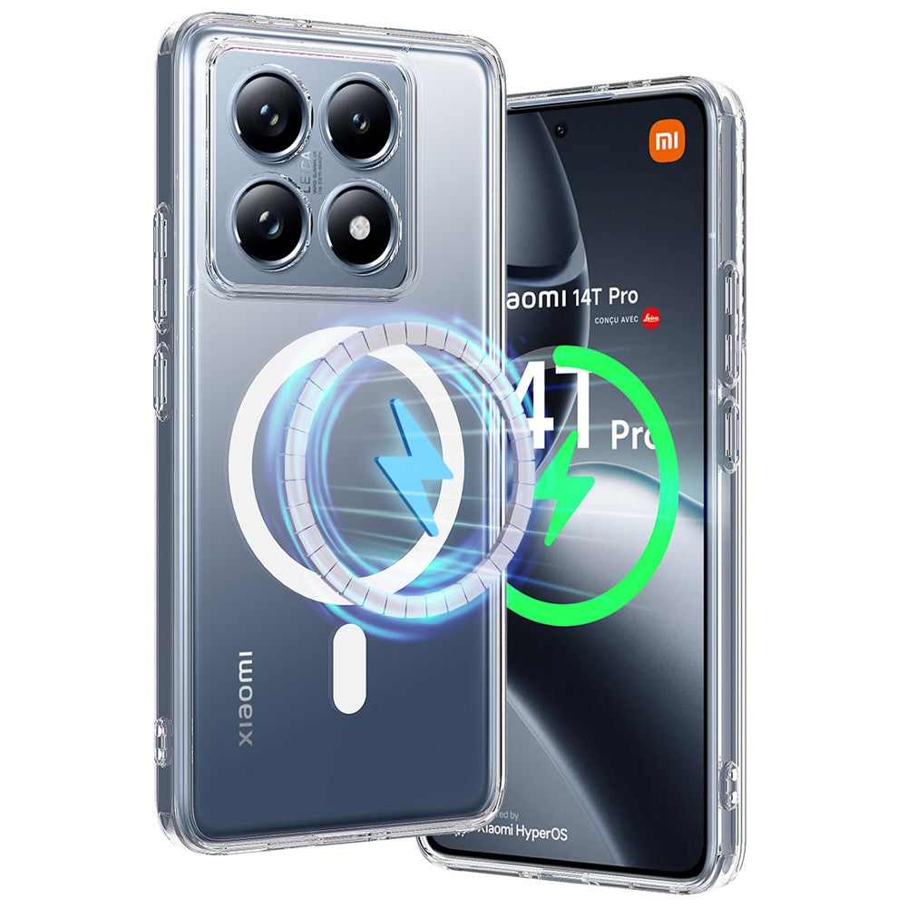 Xiaomi 14T Pro Genomskinligt Magnetiskt mobilskal TPU + Akryl Bakstycke