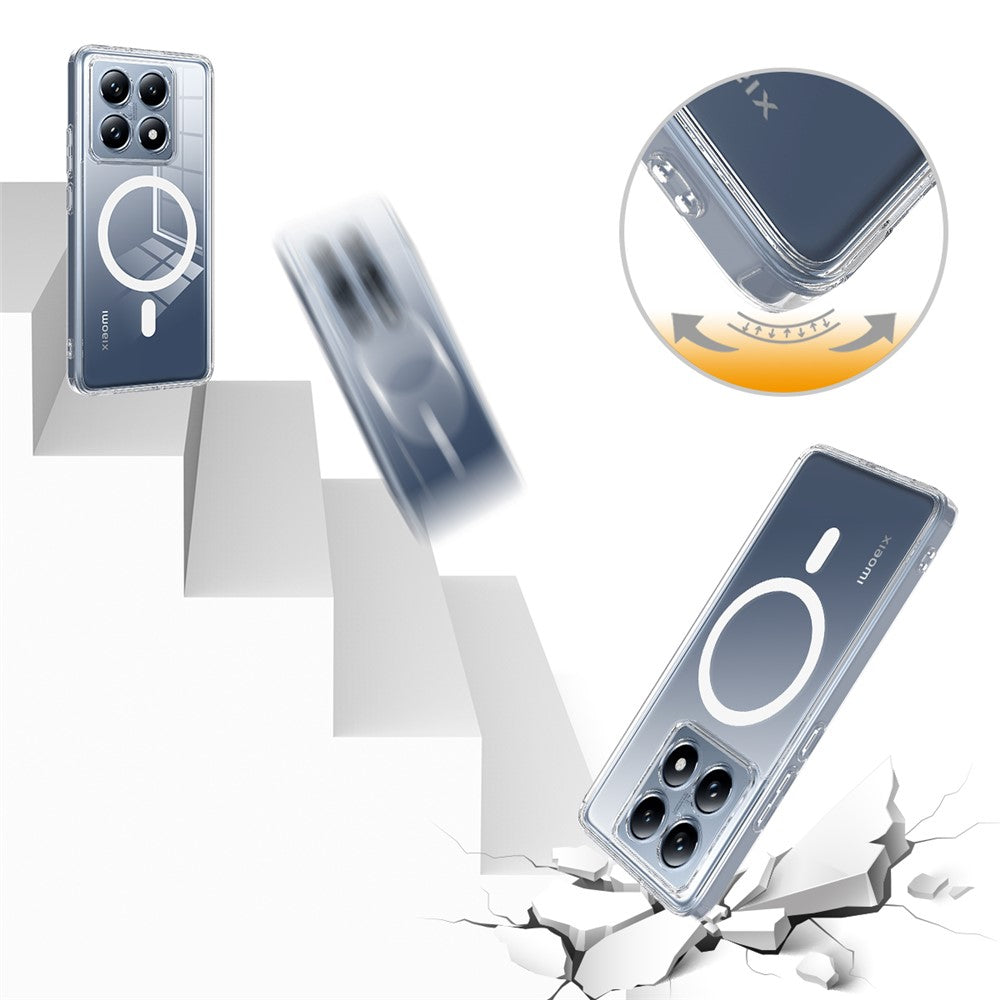 Xiaomi 14T Pro Genomskinligt Magnetiskt mobilskal TPU + Akryl Bakstycke