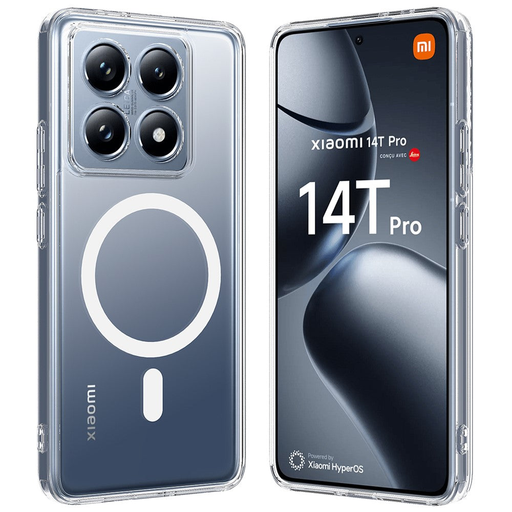 Xiaomi 14T Pro Genomskinligt Magnetiskt mobilskal TPU + Akryl Bakstycke