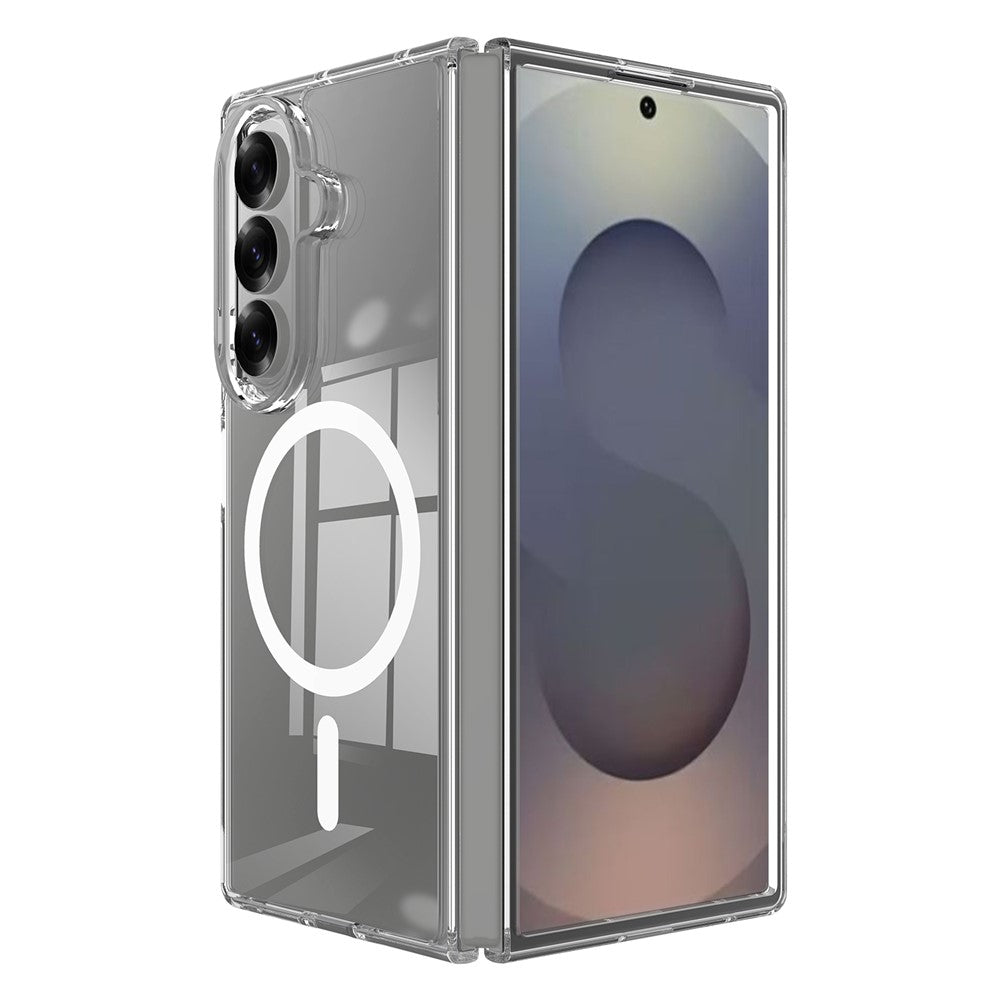 For Samsung Galaxy Z Fold7 5G Clear Phone Case Magnetic Case TPU+Acrylic Back Cover