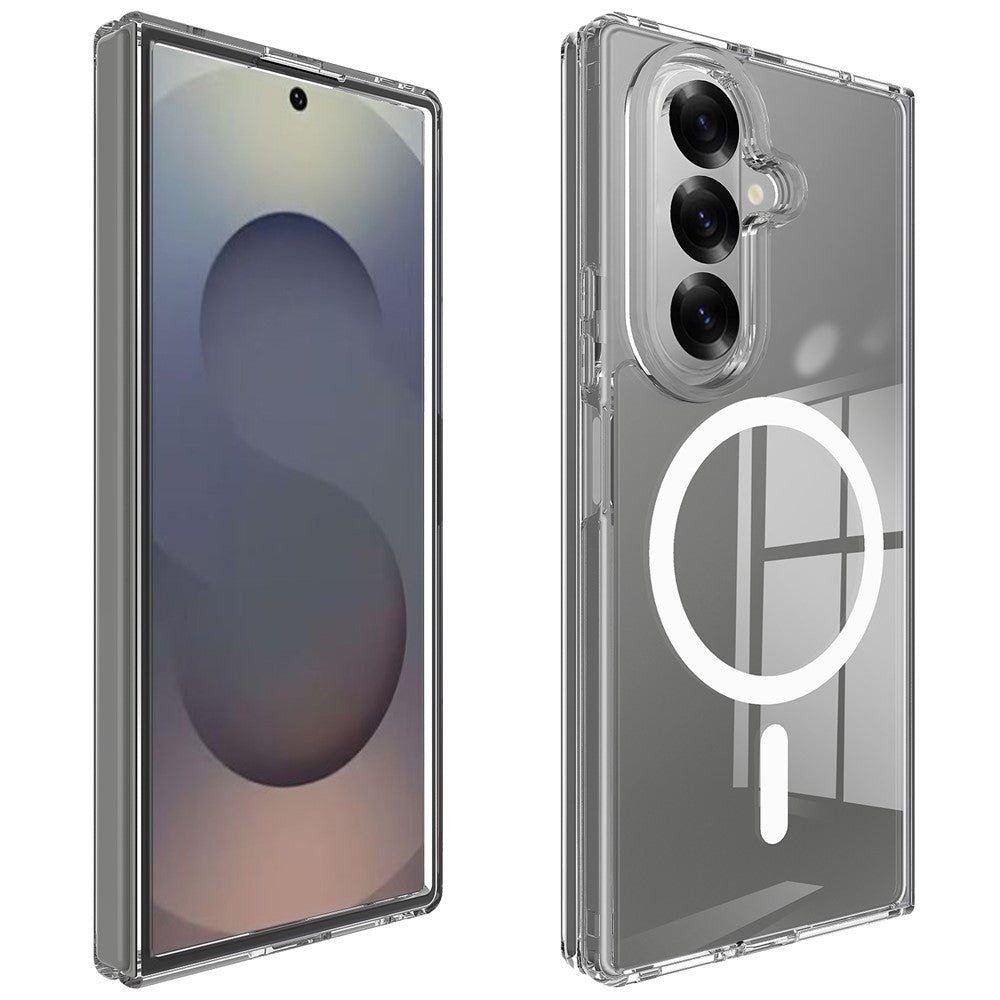 For Samsung Galaxy Z Fold7 5G Clear Phone Case Magnetic Case TPU+Acrylic Back Cover