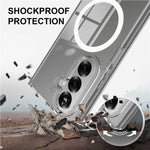 For Samsung Galaxy Z Fold7 5G Clear Phone Case Magnetic Case TPU+Acrylic Back Cover