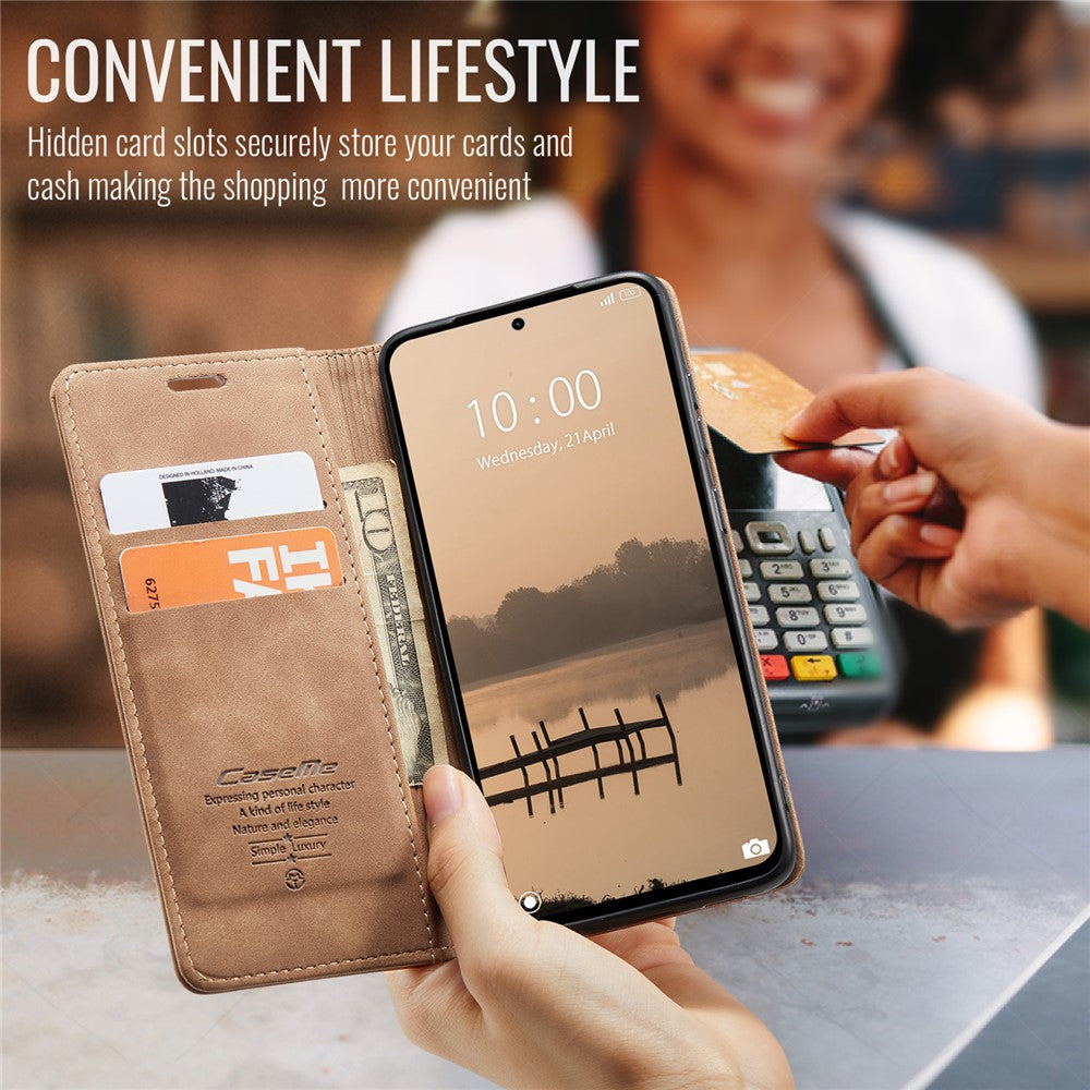 CASEME For Xiaomi Redmi Note 14 4G (164.84mm) Wallet Case  013 Series PU Leather Phone Cover Stand