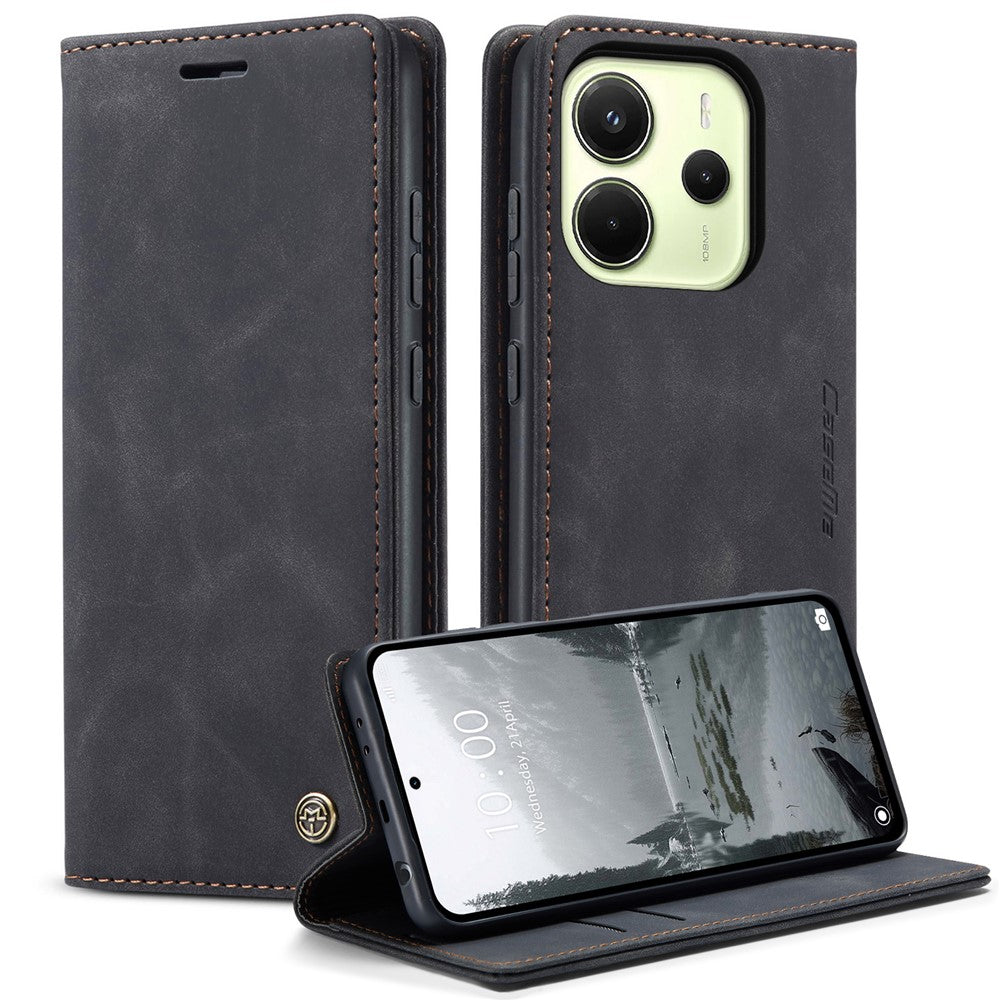 CASEME For Xiaomi Redmi Note 14 4G (164.84mm) Wallet Case  013 Series PU Leather Phone Cover Stand
