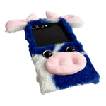 For Samsung Galaxy Z Flip7 5G Case Plush Cow Hard PC Protective Phone Cover
