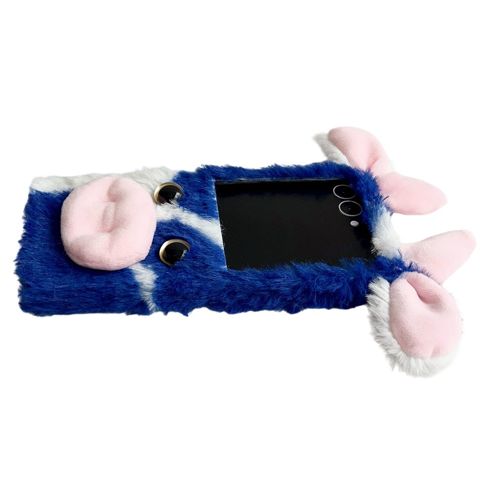 For Samsung Galaxy Z Flip7 5G Case Plush Cow Hard PC Protective Phone Cover