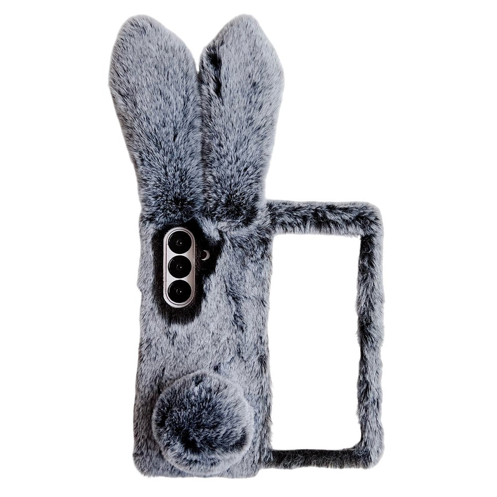 Til Samsung Galaxy Z Fold7 5G Etui Kaninører Vinter Plys Hård PC Telefoncover