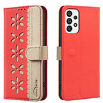 BINFEN COLOR For Samsung Galaxy A53 5G Leather Case BF36 Floral Pattern Phone Cover RFID Blocking Wallet Stand