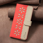 BINFEN COLOR For Samsung Galaxy A53 5G Leather Case BF36 Floral Pattern Phone Cover RFID Blocking Wallet Stand