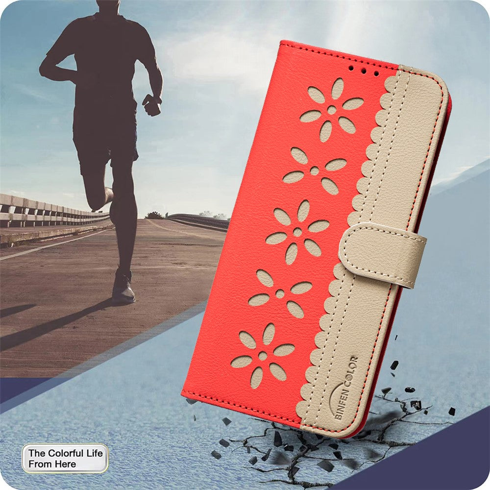 BINFEN COLOR For Samsung Galaxy A53 5G Leather Case BF36 Floral Pattern Phone Cover RFID Blocking Wallet Stand