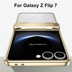 Til Samsung Galaxy Z Flip7 5G Cover Galvanisering PC Foldbart Telefoncover med Skærmbeskytter