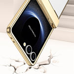 Til Samsung Galaxy Z Flip7 5G Cover Galvanisering PC Foldbart Telefoncover med Skærmbeskytter