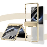 Til Samsung Galaxy Z Flip7 5G Cover Galvanisering PC Foldbart Telefoncover med Skærmbeskytter