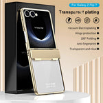 Til Samsung Galaxy Z Flip7 5G Cover Galvanisering PC Foldbart Telefoncover med Skærmbeskytter