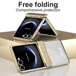 Til Samsung Galaxy Z Flip7 5G Cover Galvanisering PC Foldbart Telefoncover med Skærmbeskytter