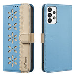 BINFEN COLOR til Samsung Galaxy A33 5G Lædercover BF36 Blomstret mønster Telefoncover RFID-blokerende pung stativ