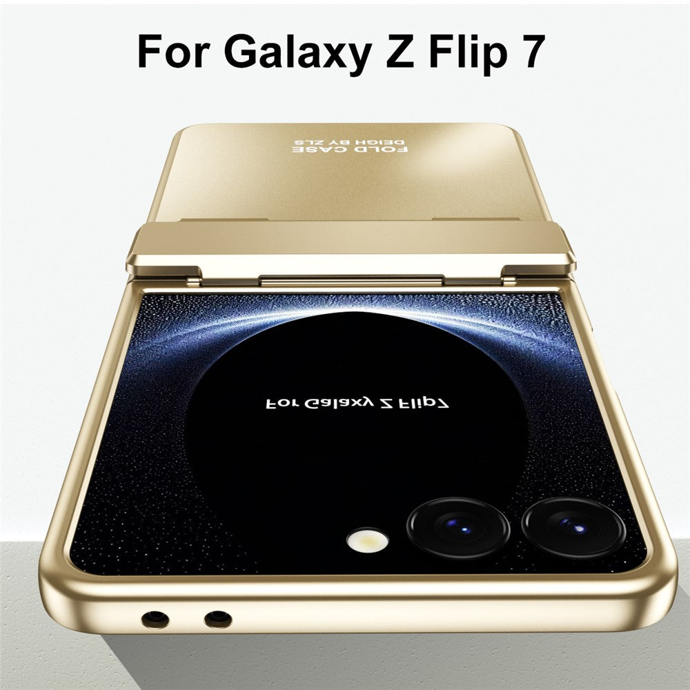 Til Samsung Galaxy Z Flip7 5G etui Elektrobelægning Hard PC beskyttende telefoncover med skærmbeskytter