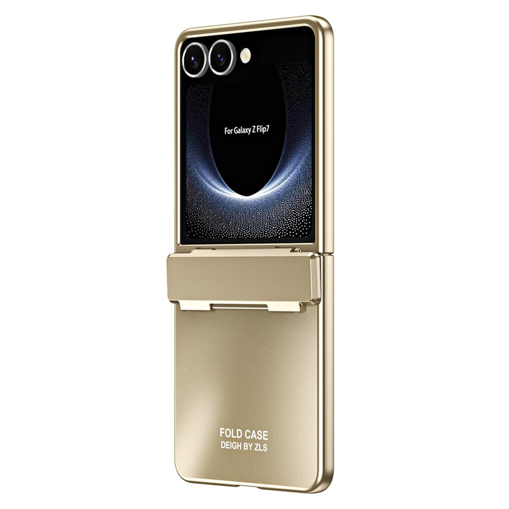 Til Samsung Galaxy Z Flip7 5G etui Elektrobelægning Hard PC beskyttende telefoncover med skærmbeskytter