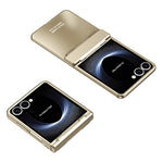 Til Samsung Galaxy Z Flip7 5G etui Elektrobelægning Hard PC beskyttende telefoncover med skærmbeskytter