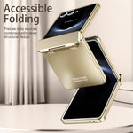 Til Samsung Galaxy Z Flip7 5G etui Elektrobelægning Hard PC beskyttende telefoncover med skærmbeskytter