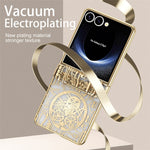 For Samsung Galaxy Z Flip7 5G Case Mechanical Legend Electroplating PC Phone Cover with Rear Screen Film
