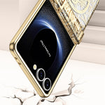 For Samsung Galaxy Z Flip7 5G Case Mechanical Legend Electroplating PC Phone Cover with Rear Screen Film