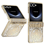 For Samsung Galaxy Z Flip7 5G Case Mechanical Legend Electroplating PC Phone Cover with Rear Screen Film
