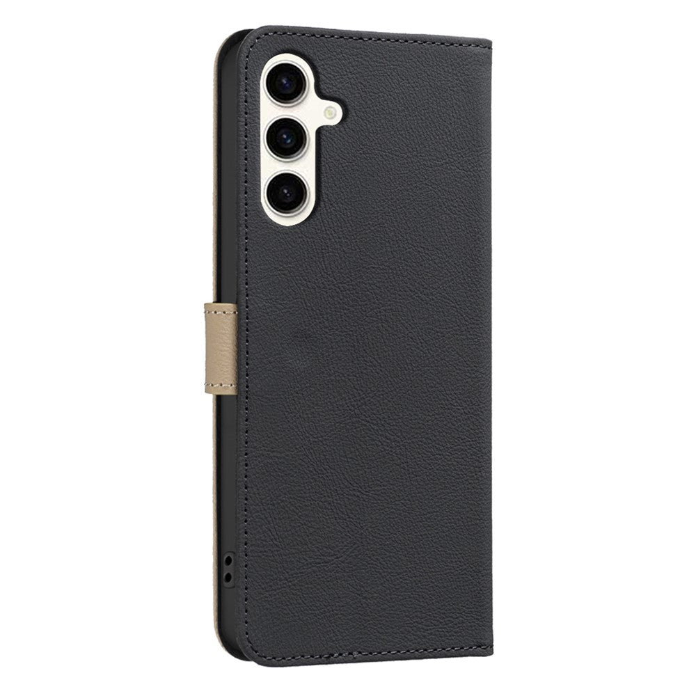 BINFEN COLOR til Samsung Galaxy A15 5G / Galaxy A15 4G læderetui BF36 Blomstret mønster telefoncover RFID-blokerende pungstander