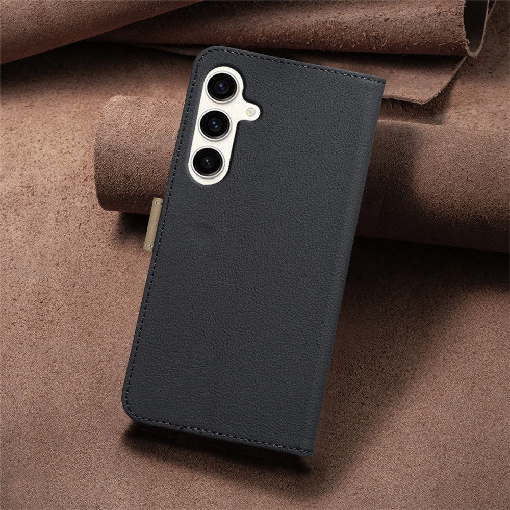 BINFEN COLOR til Samsung Galaxy A15 5G / Galaxy A15 4G læderetui BF36 Blomstret mønster telefoncover RFID-blokerende pungstander