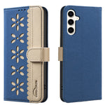 BINFEN COLOR til Samsung Galaxy A15 5G / Galaxy A15 4G læderetui BF36 Blomstret mønster telefoncover RFID-blokerende pungstander