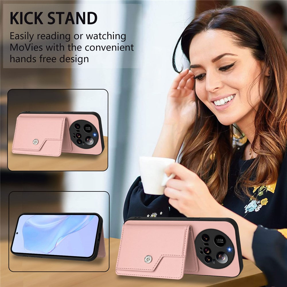 For Xiaomi 15 Ultra Case RFID Blocking Card Holder Kickstand TPU + PU Leather Phone Back Cover