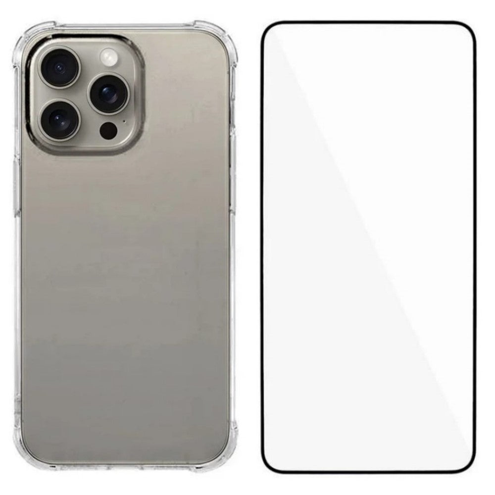 WANLONFENG til iPhone 11 Pro TPU Cover WL3-serie 1,5 mm telefoncover (stort linsehul) med hærdet glas