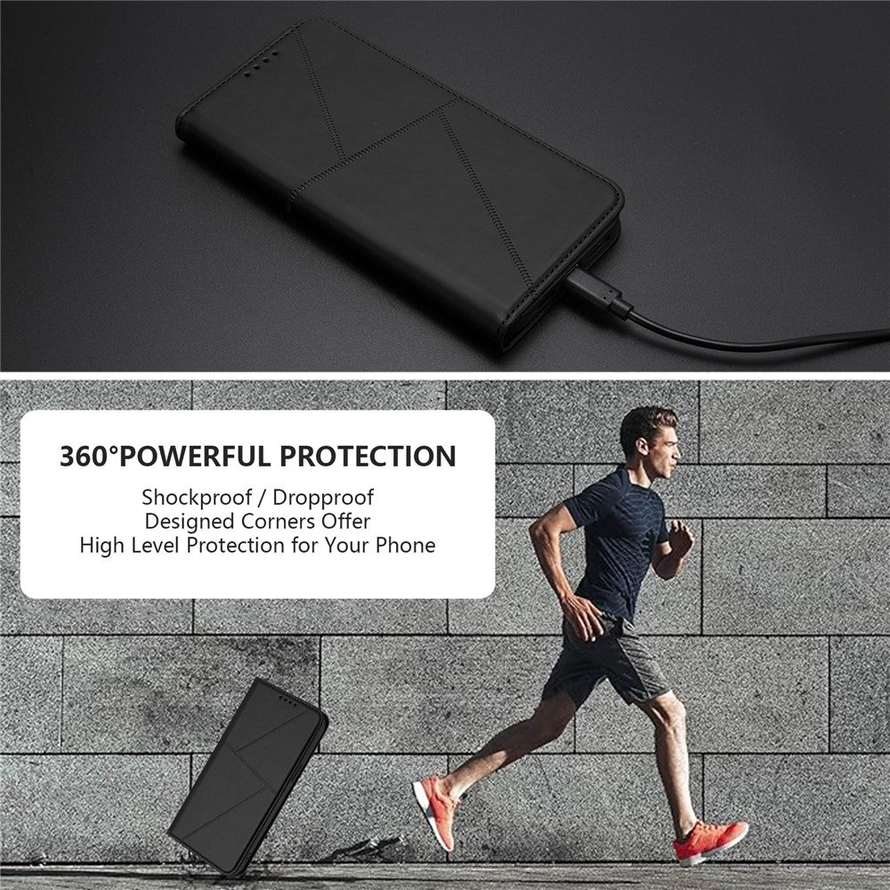 Xiaomi Redmi Note 14 4G (163.25mm) Plånboksfodral Magnetisk stängning Läder Flip mobilfodral med Stativ