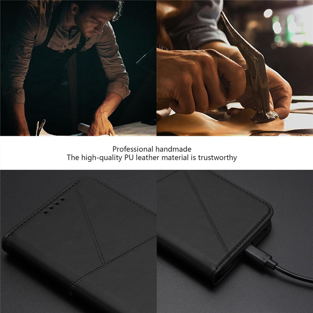 Xiaomi Redmi Note 14 4G (163.25mm) Plånboksfodral Magnetisk stängning Läder Flip mobilfodral med Stativ
