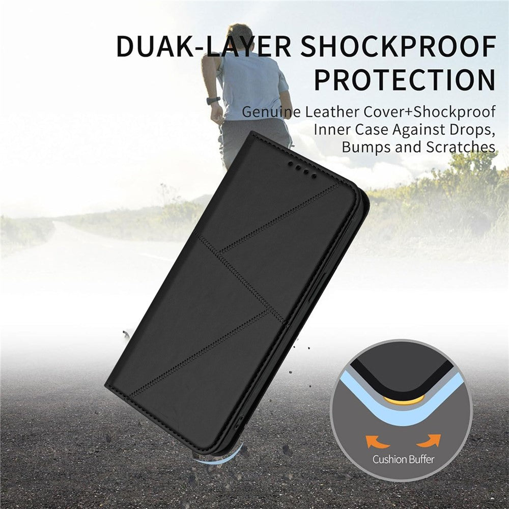 Xiaomi Redmi Note 14 4G (163.25mm) Plånboksfodral Magnetisk stängning Läder Flip mobilfodral med Stativ