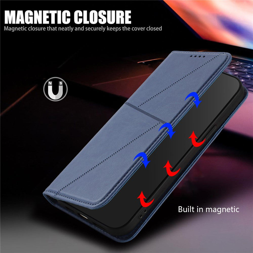 For Xiaomi Redmi Note 14 4G (164.84mm) Wallet Case Magnetic Closure Leather Flip Phone Cover with Stand